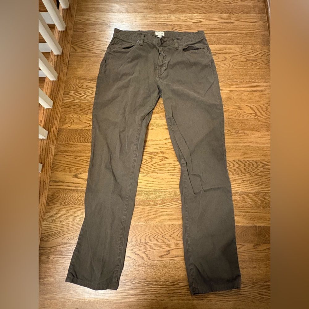 Todd Snyder Slim 5-Pocket Cotton Linen Pant Snyder Olive 32x30